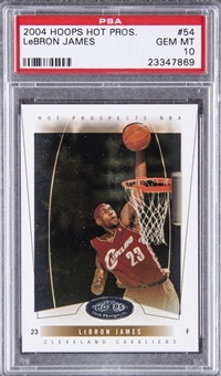 2004/05 Hoops "Hot Prospects" #54 LeBron James - PSA GEM MT 10